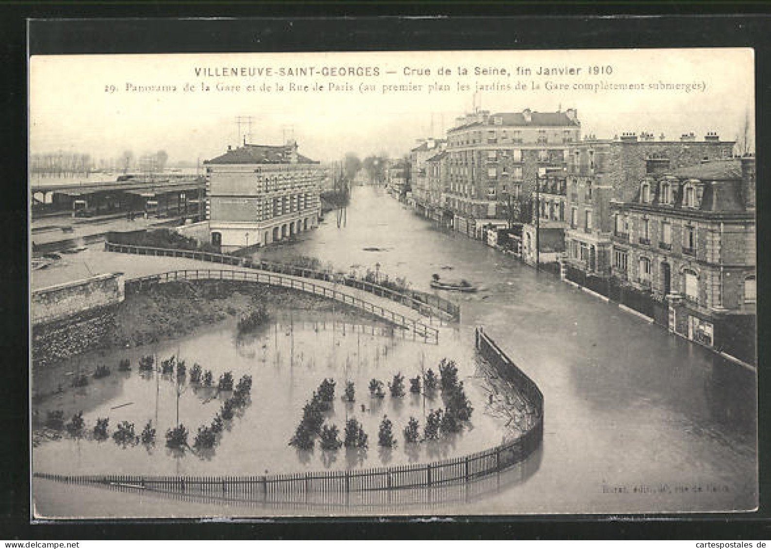 AK Hochwasser, Villeneuve-Saint-Georges, Crue De La Seine, Fin Janvier 1910  - Überschwemmungen