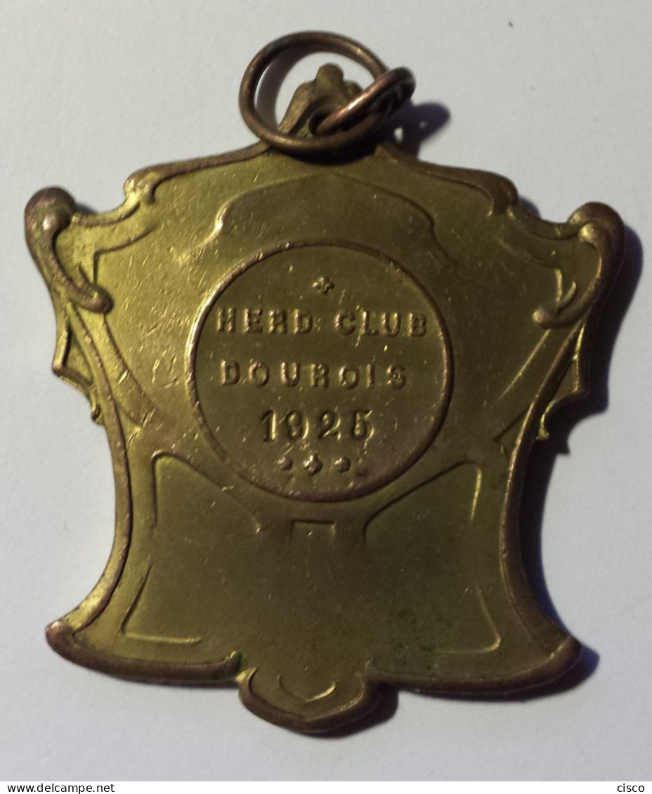 BELGIQUE Médaille Dorée Concours Agricole Herd Club Dourois (Dour Hainaut) 1925 - Professionnels / De Société