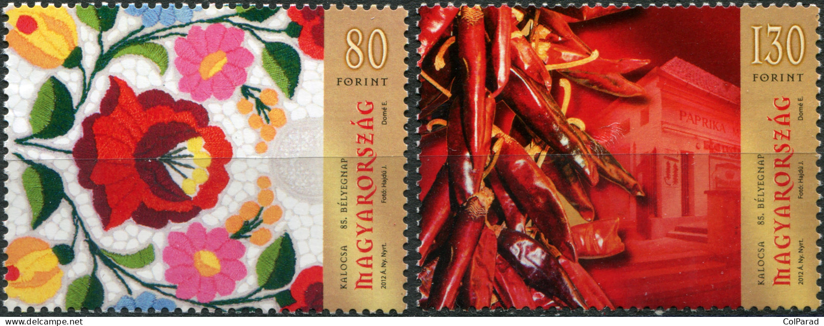 HUNGARY - 2012 - SET OF 2 STAMPS MNH ** - Folk Motifs From Kalocsa - Nuevos