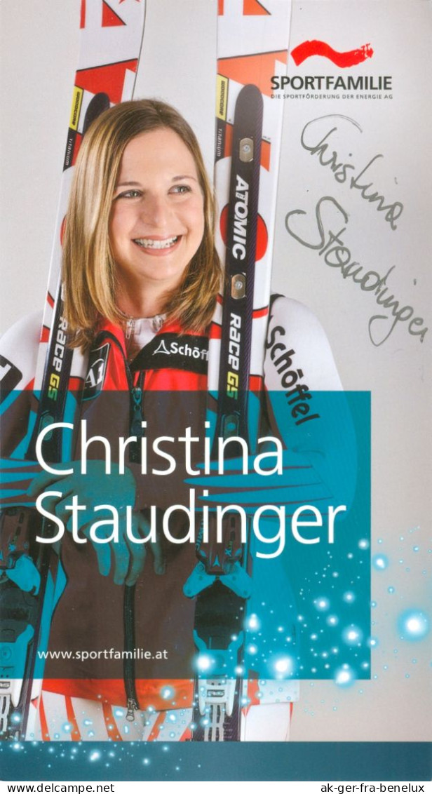 Autogrammkarte AK Ski Alpin Freestyle Skicross Christina Staudinger Großraming Österreich Austria Autriche ÖSV Olympia - Autographes