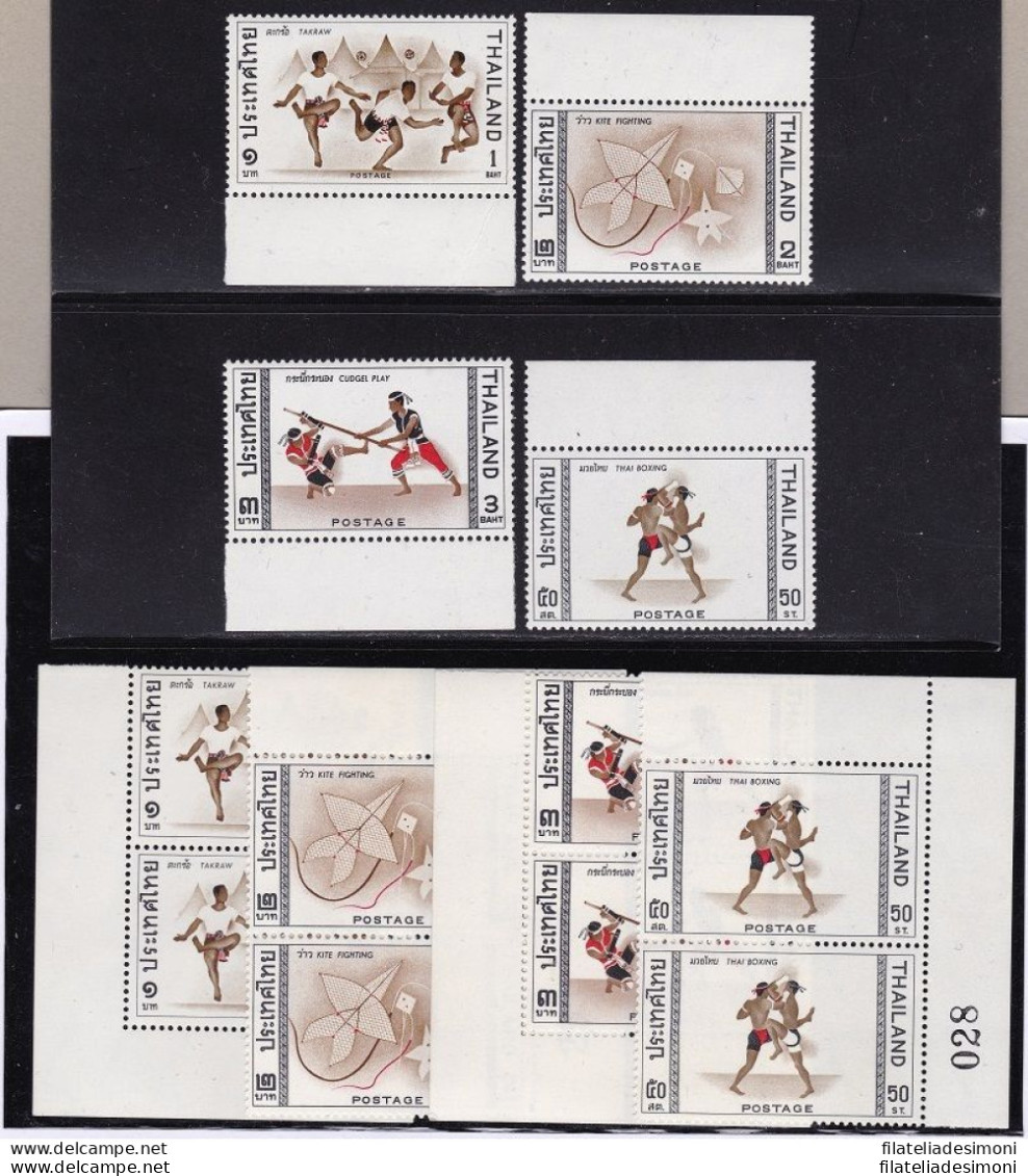 1966 Thailand/Tailandia - SG 553-556  4 Valori MNH**  LOTTO DI TRE SERIE - Tailandia