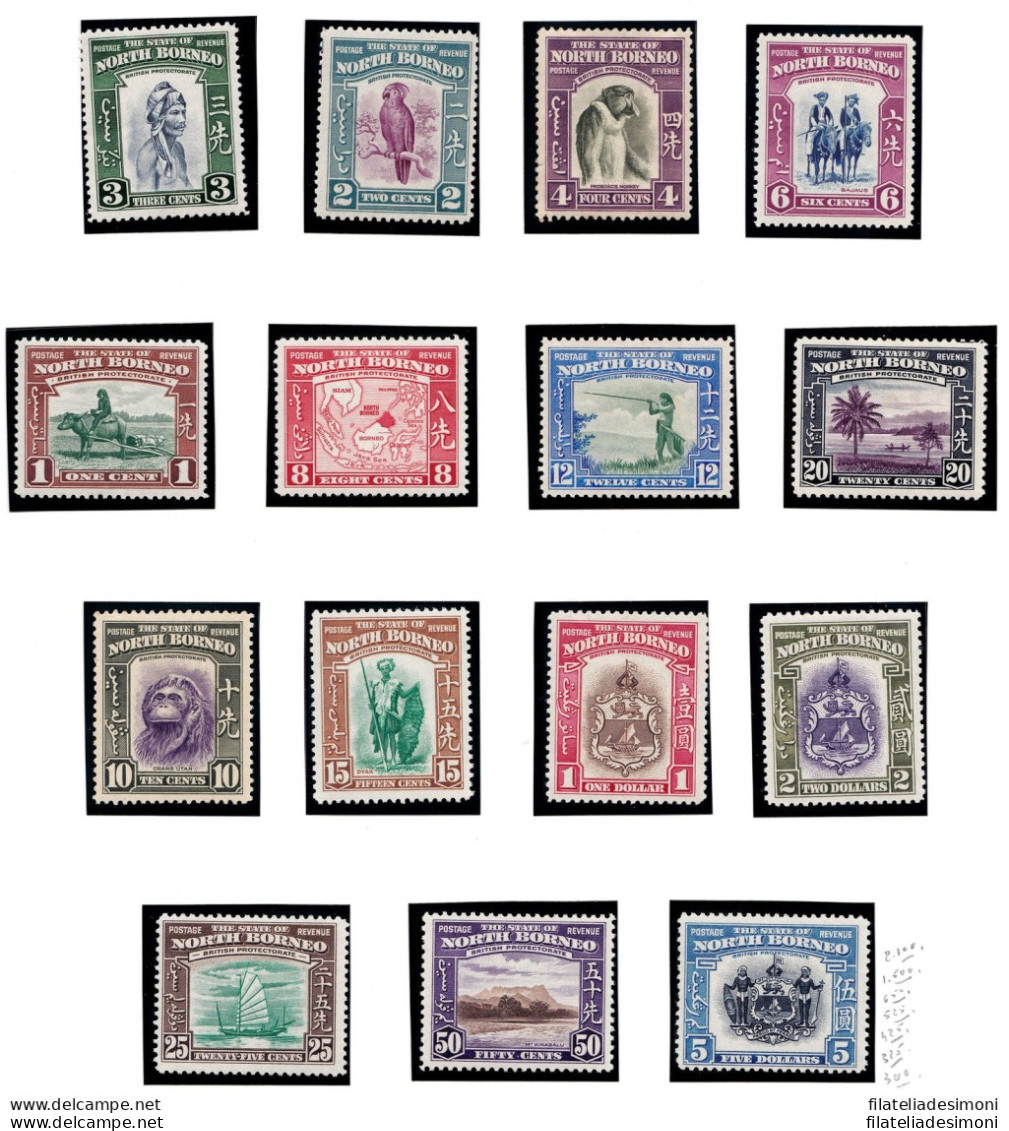 1939 NORTH BORNEO - Stanley Gibbons N. 303/317 Set Of 15  MLH* - Altri & Non Classificati