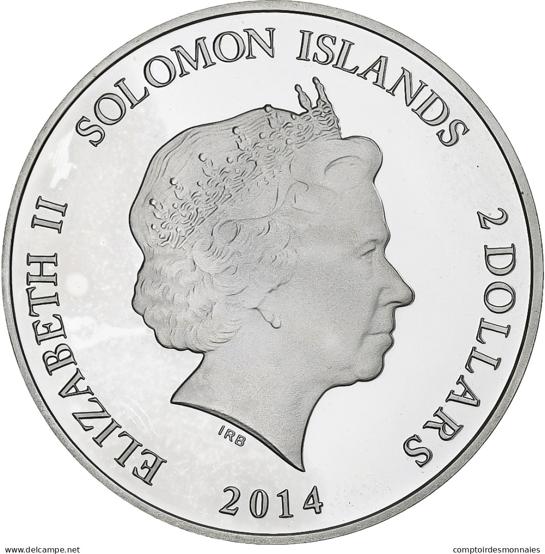 Îles Salomon, Elizabeth II, 2 Dollars, Aladdin Et La Lampe Magique, 2014, BE - Salomonen