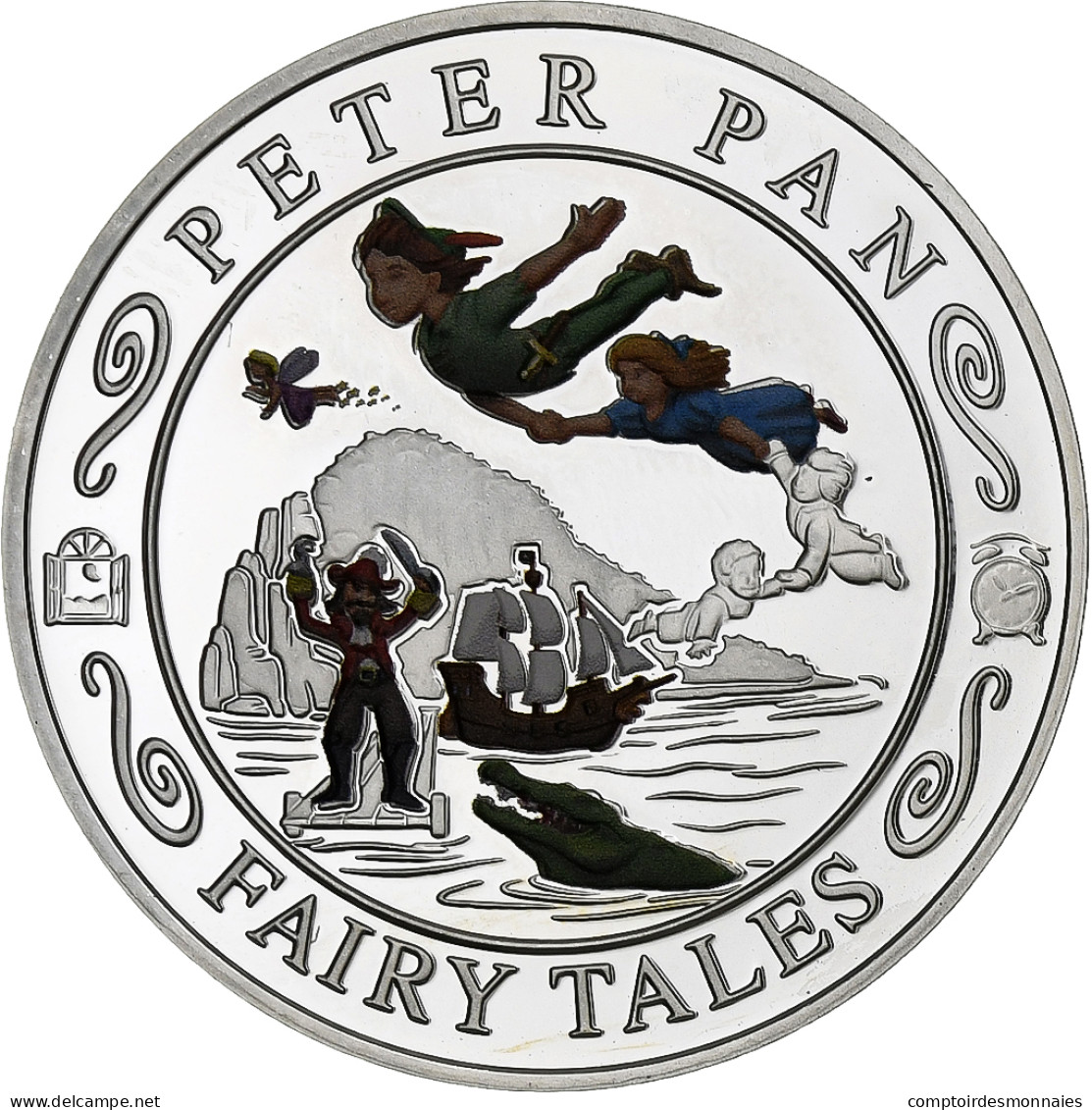 Îles Salomon, Elizabeth II, 2 Dollars, Peter Pan, 2014, BE, Argent, SPL - Solomoneilanden