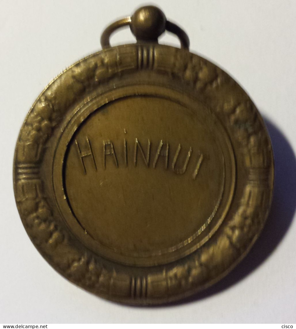 BELGIQUE Médaille Bronze Prov. Hainaut Amélioration De La Race Bovine - Professionali / Di Società