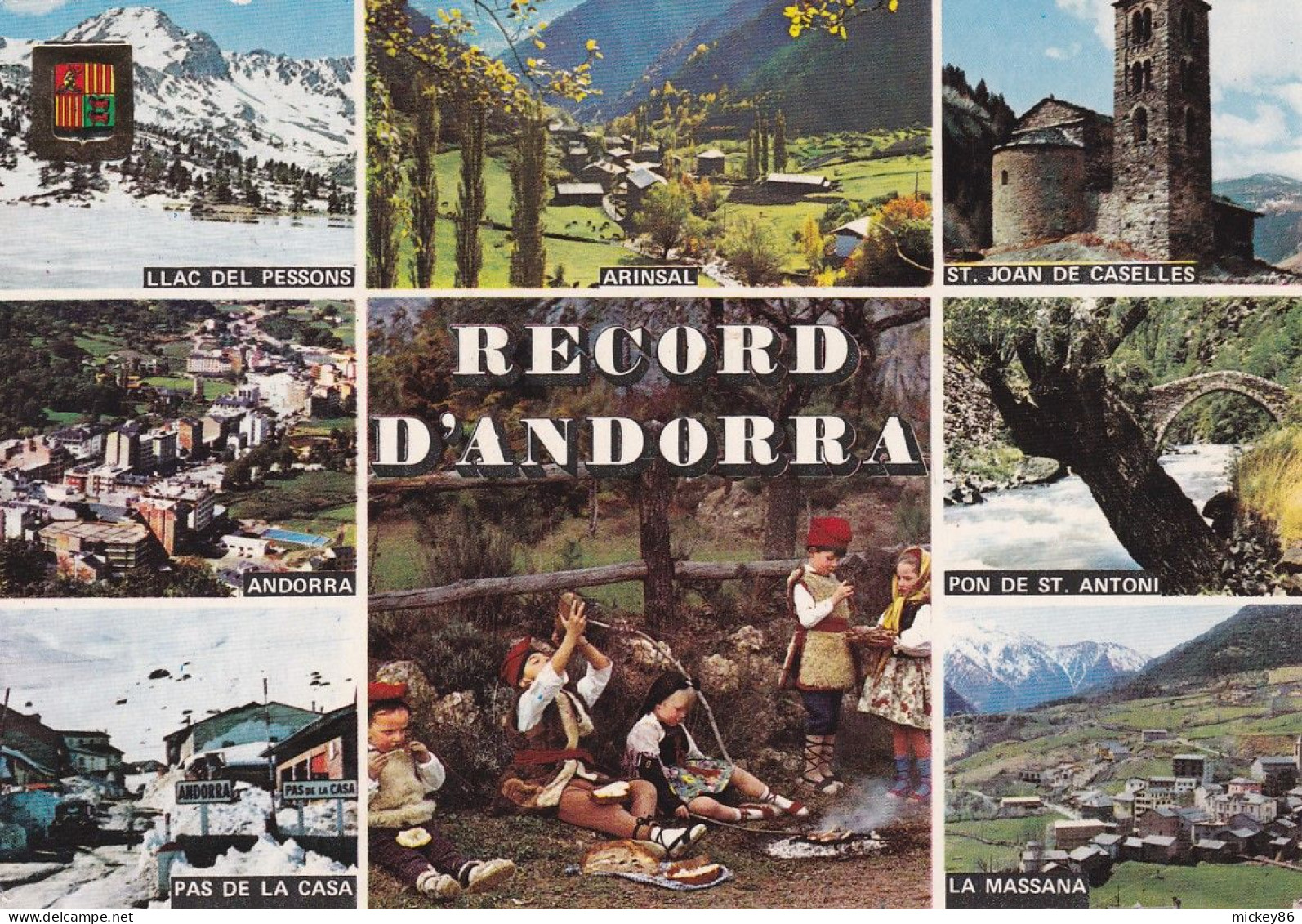 Andorre --1976-- Multivues .....timbre  EUROPA ...cachet  11-8-1976 - Andorra