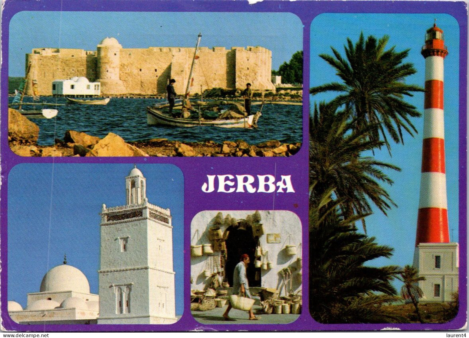 12-4-2024 (1 Z 41) Tunisia (posted To France) Djerba With Lighthouse - Vuurtorens