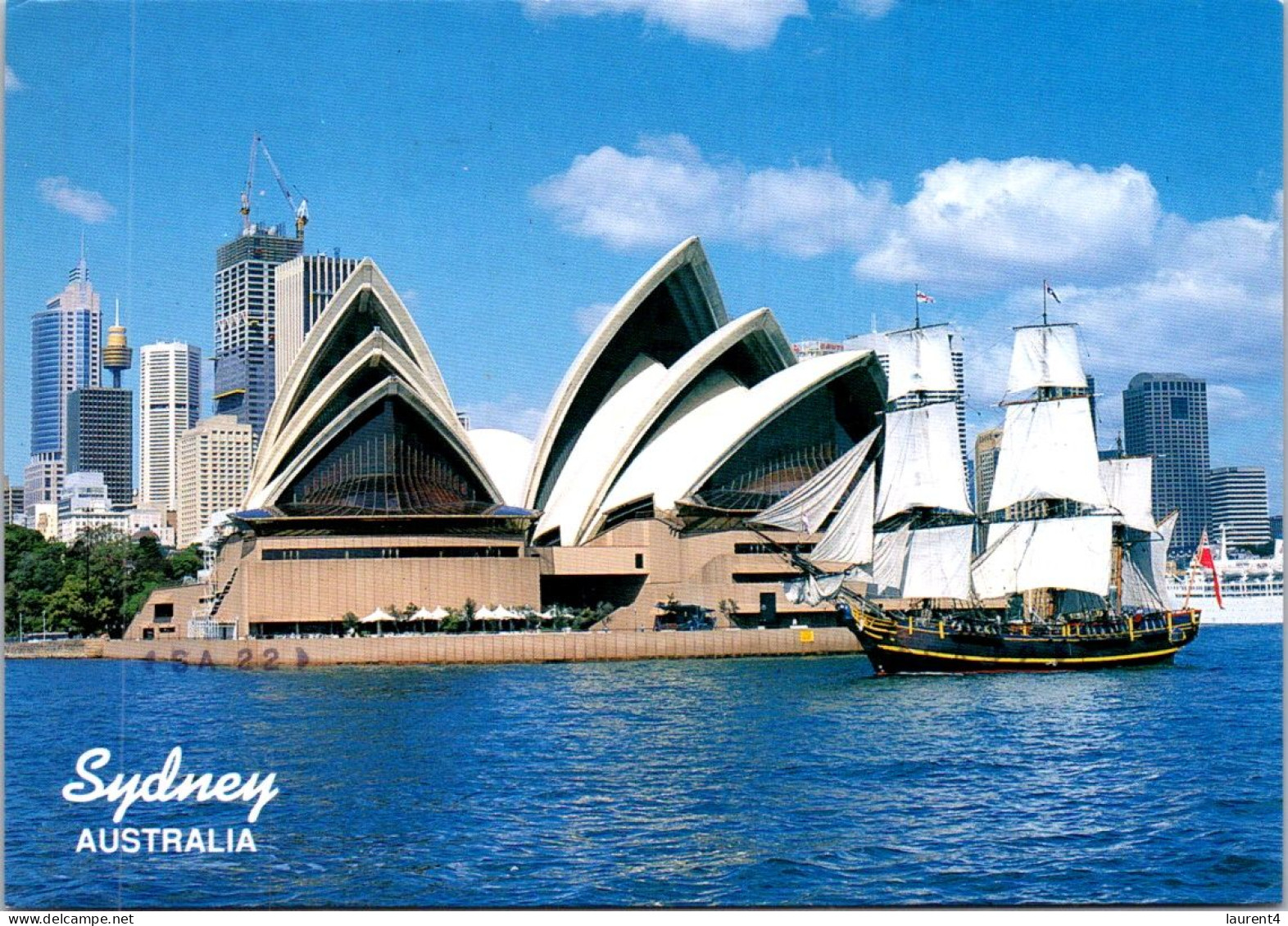 12-4-2024 (1 Z 41) Australia (posted To France With Athletic Stamp) NSW - Sydney Opera House & Sail Ship - Sydney