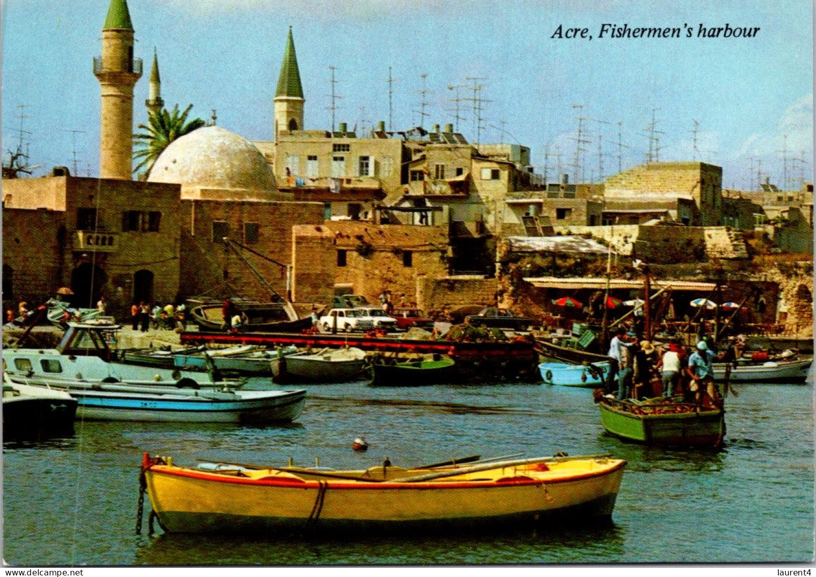 12-4-2024 (1 Z 41) Israel - Acre With City Mosque & Port - Islam