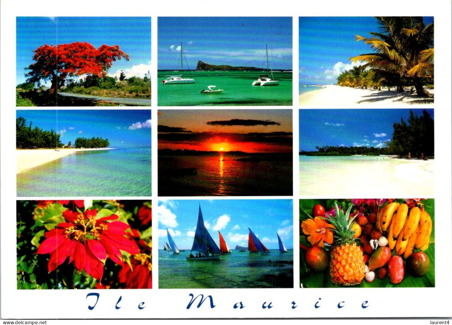 12-4-2024 (1 Z 41) Mauritius / Ile Maurice (posted To France) 9 Views (with Postal Service Staff Stamp) - Mauricio