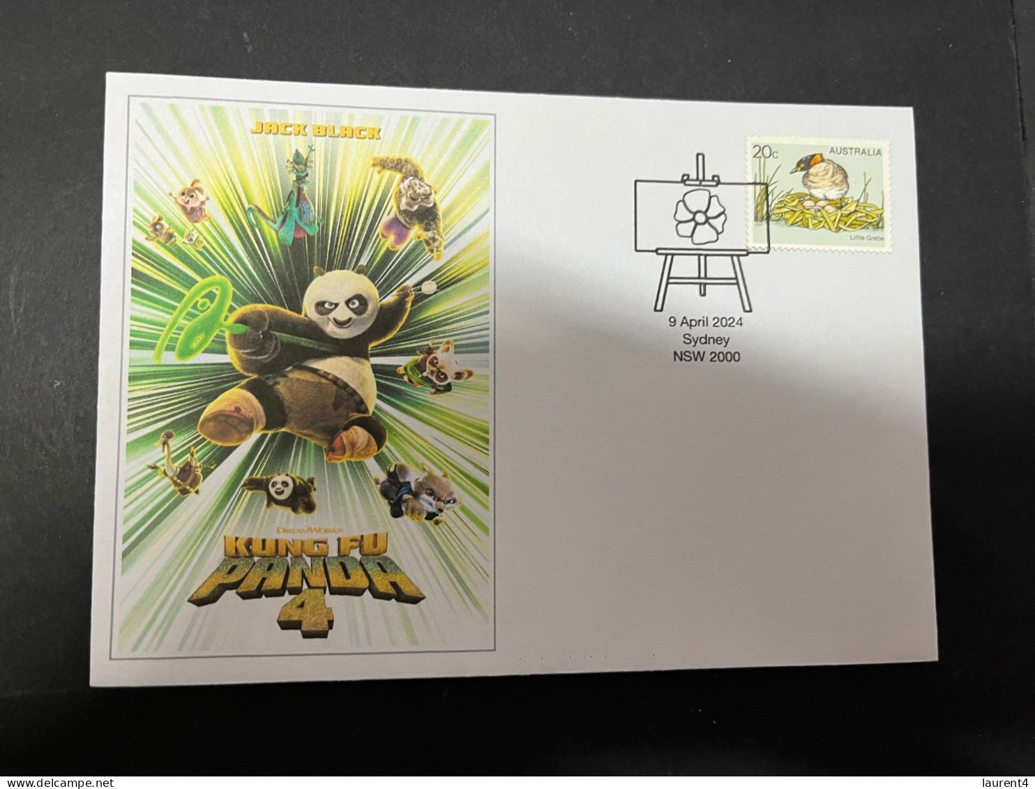 12-4-2024 (1 Z 42) Kung Fu Panda (4) With Bird Stamp (3 Covers) - Beren