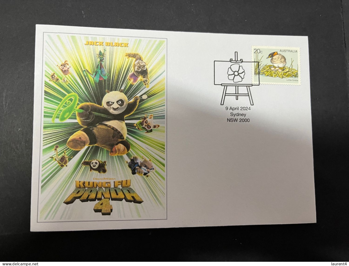 12-4-2024 (1 Z 42) Kung Fu Panda (4) With Bird Stamp (3 Covers) - Osos