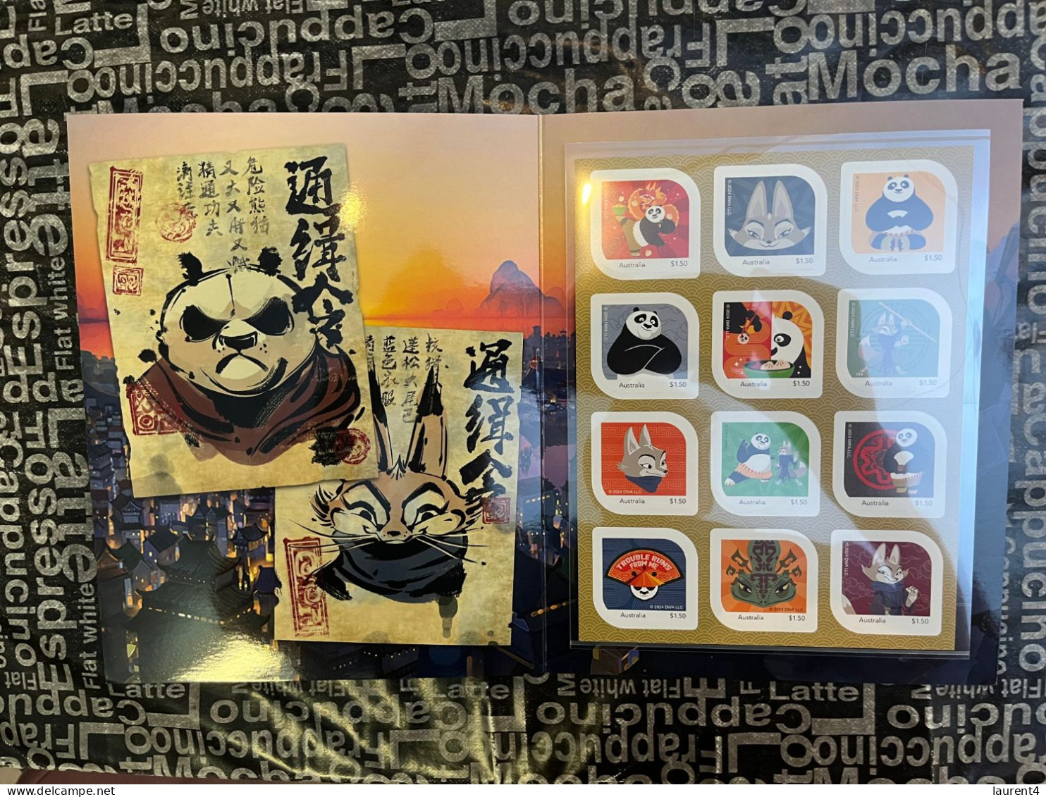 12-4-2024 (1 Z 42 Large) Kung Fu Panda (4) New Stamp Folder Presentation Pack (with 12 X $ 1.50) Released 9-4-2024 - Presentation Packs
