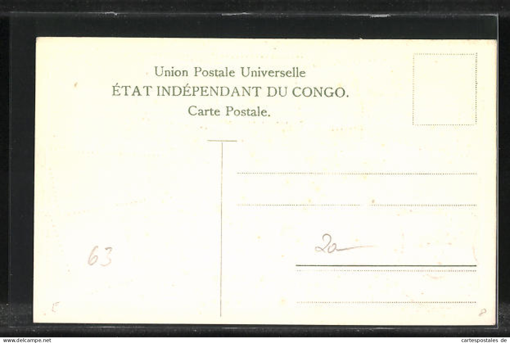 Präge-Künstler-AK Congo, Briefmarken Und Wappen  - Timbres (représentations)