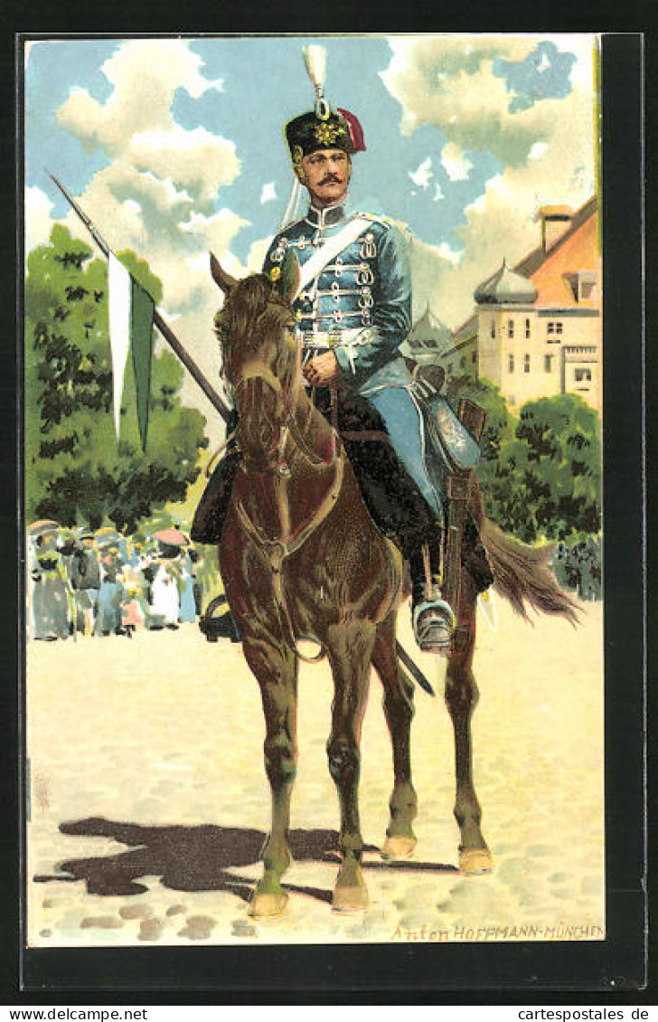 Künstler-AK Anton Hoffmann - München: Husar In Galauniform Zu Pferde, 1. Husarentag Berlin 1925  - Hoffmann, Anton - Munich