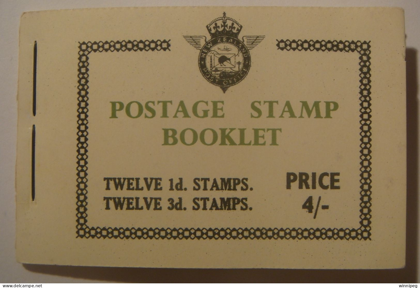 New Zealand.1957 4/- Booklet.SG SC22.Campbell Paterson W7c.Missing Airmail Labels - Carnets