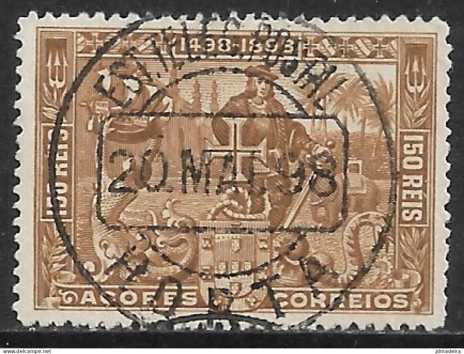 Azores – 1898 Sea Way To India 150 Réis Used Stamp - Azores