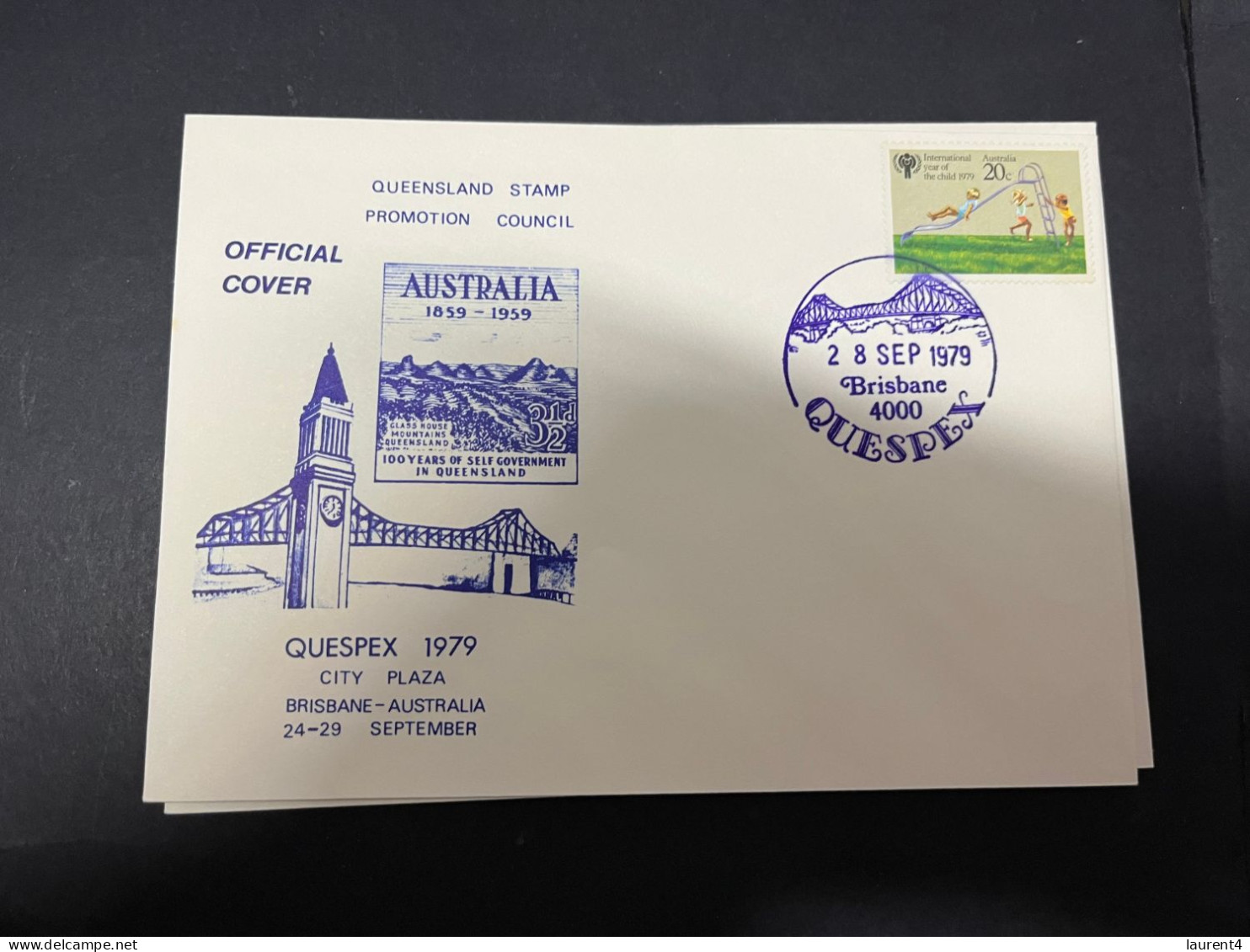 12-4-2024 (1 Z 44) Australia FDC - Queensland Stamp Show QUESPEX Postmark - 2 Cover (1979) - Sobre Primer Día (FDC)