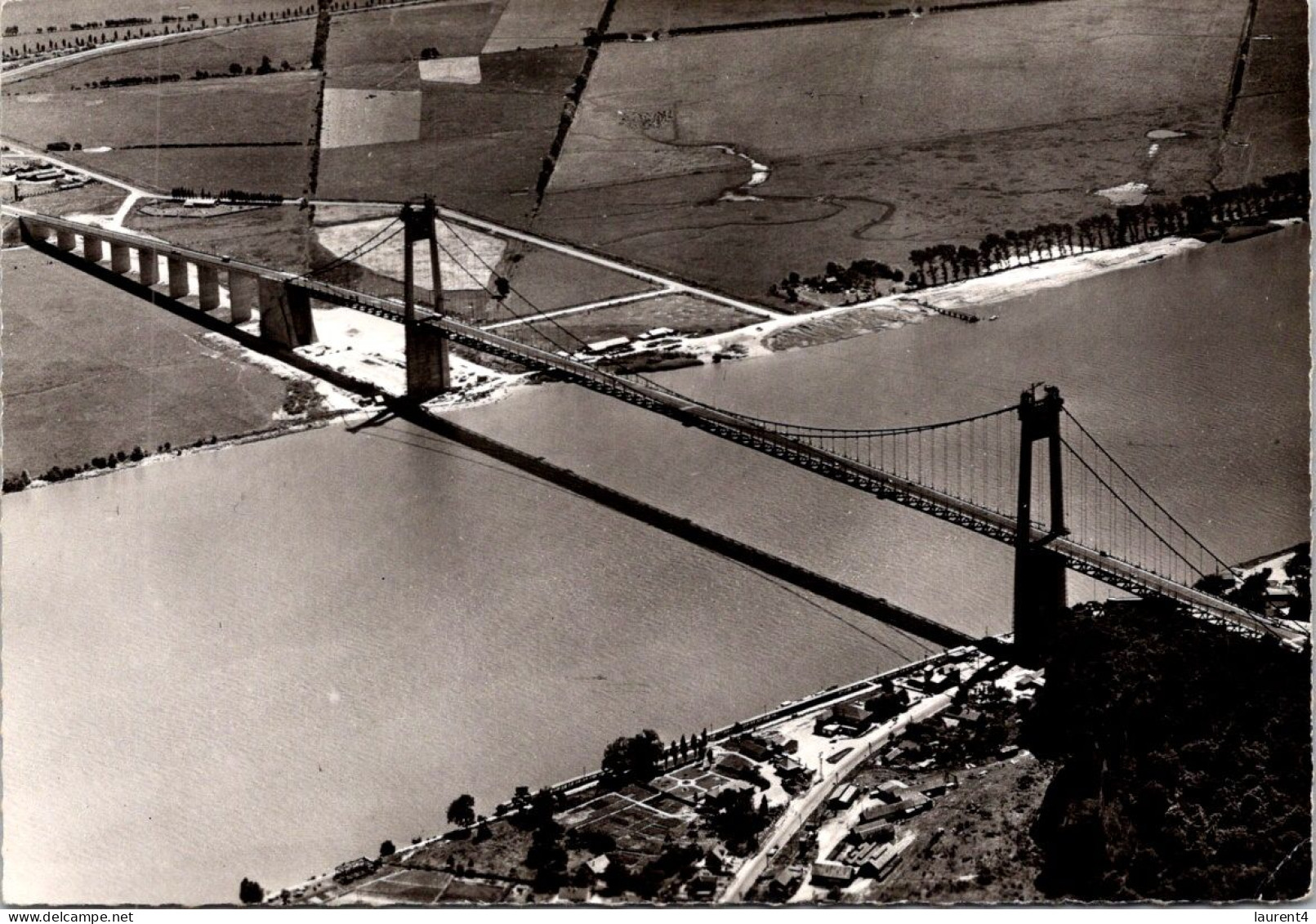 12-4-2024 (1 Z 45) France - B/w - Pont De Tancarville - Bridges