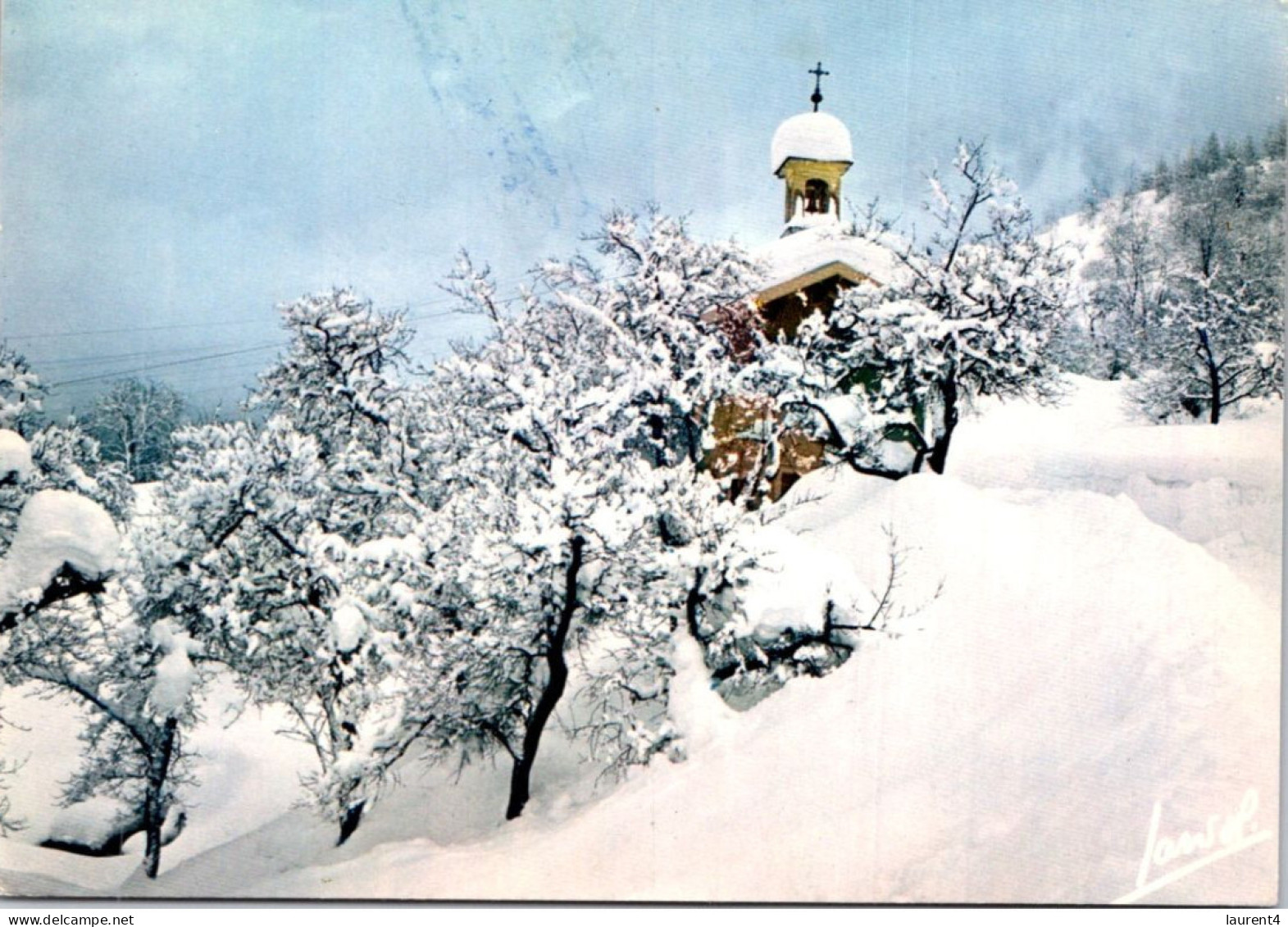 12-4-2024 (1 Z 45) France - Eglise De Montagne En Hivers - Kirchen U. Kathedralen