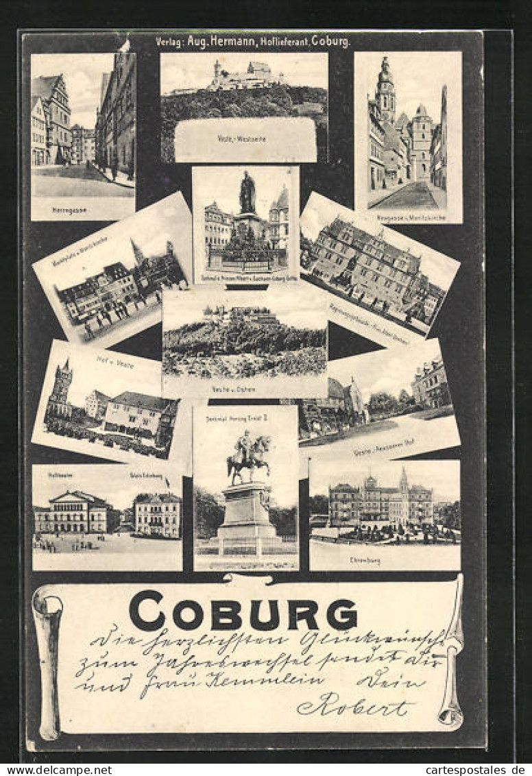 AK Coburg, Verschiedene Sehenswürdigkeiten  - Coburg