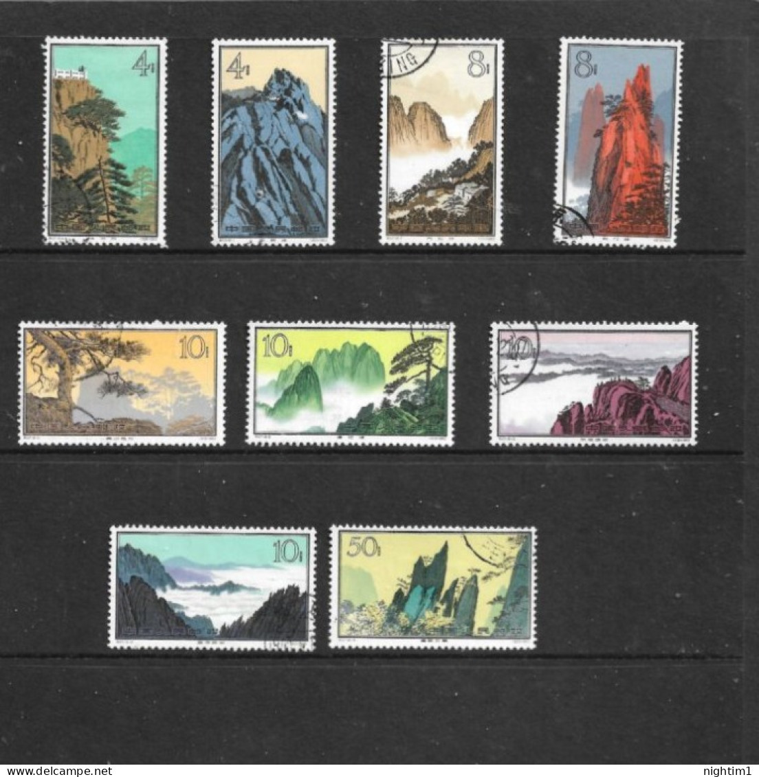 CHINA COLLECTION. HWANGSHAN LANDSCAPES. USED. - Usati