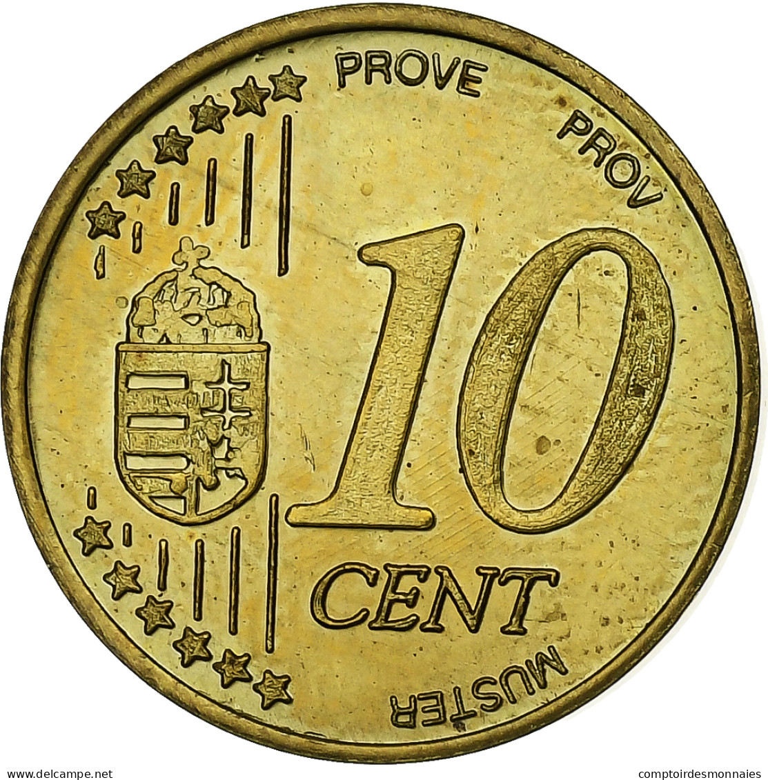 Hongrie, Médaille, Essai 10 Cents, Laiton, SPL+ - Sonstige & Ohne Zuordnung