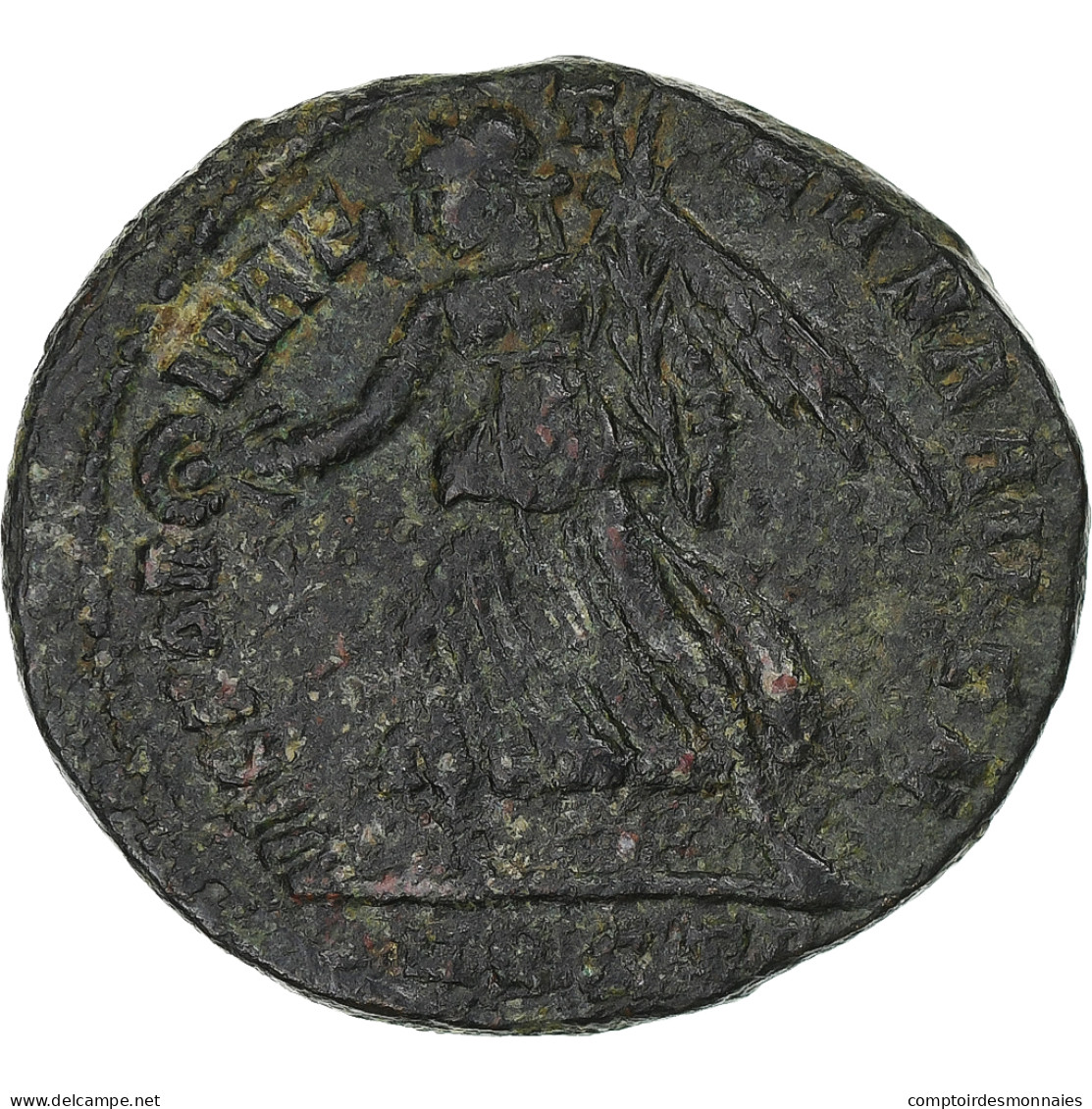 Maxence, Follis, 309-312, Ostia, Bronze, TB+, RIC:54 - L'Empire Chrétien (307 à 363)