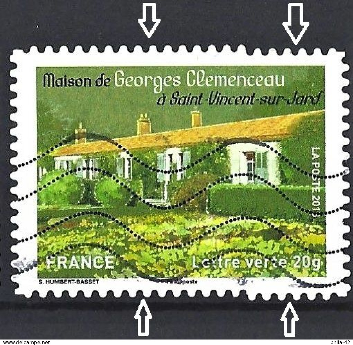 France 2013 - Mi 5652 - YT Ad 868 ( House Of Georges Clemenceau ) Dentelure Décalée - Used Stamps