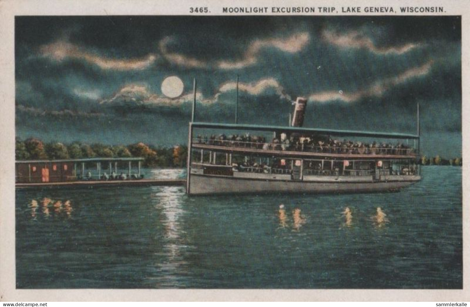 92817 - USA - Lake Geneva - Moonlight Excursion Trip - Ca. 1960 - Sonstige & Ohne Zuordnung