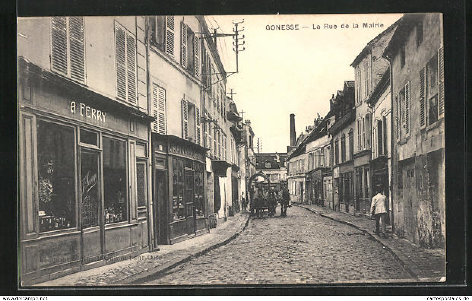 CPA Gonesse, La Rue De La Mairie  - Gonesse