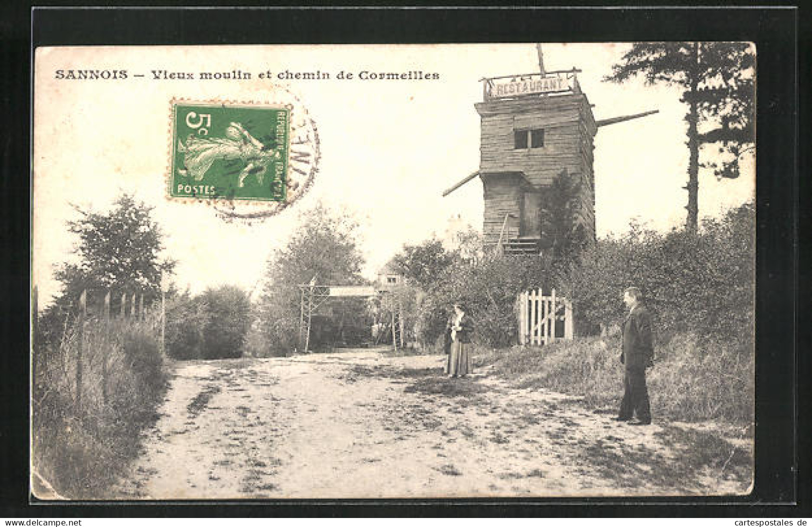 CPA Sannois, Vieux Moulin Et Chemin De Cormeilles  - Sannois