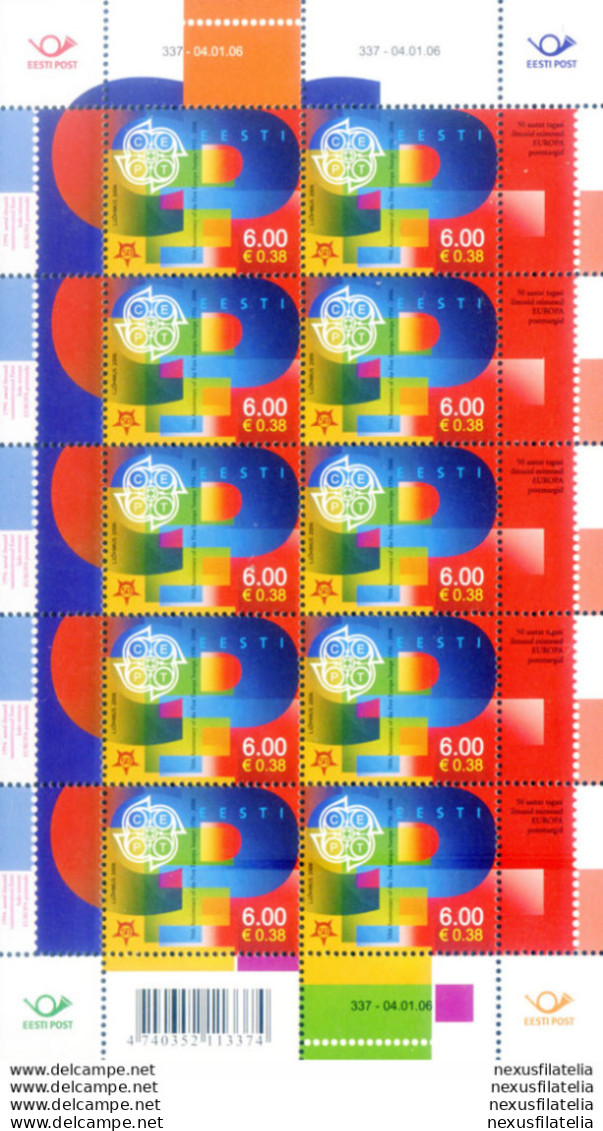 50° Francobolli CEPT 2006. - Estland