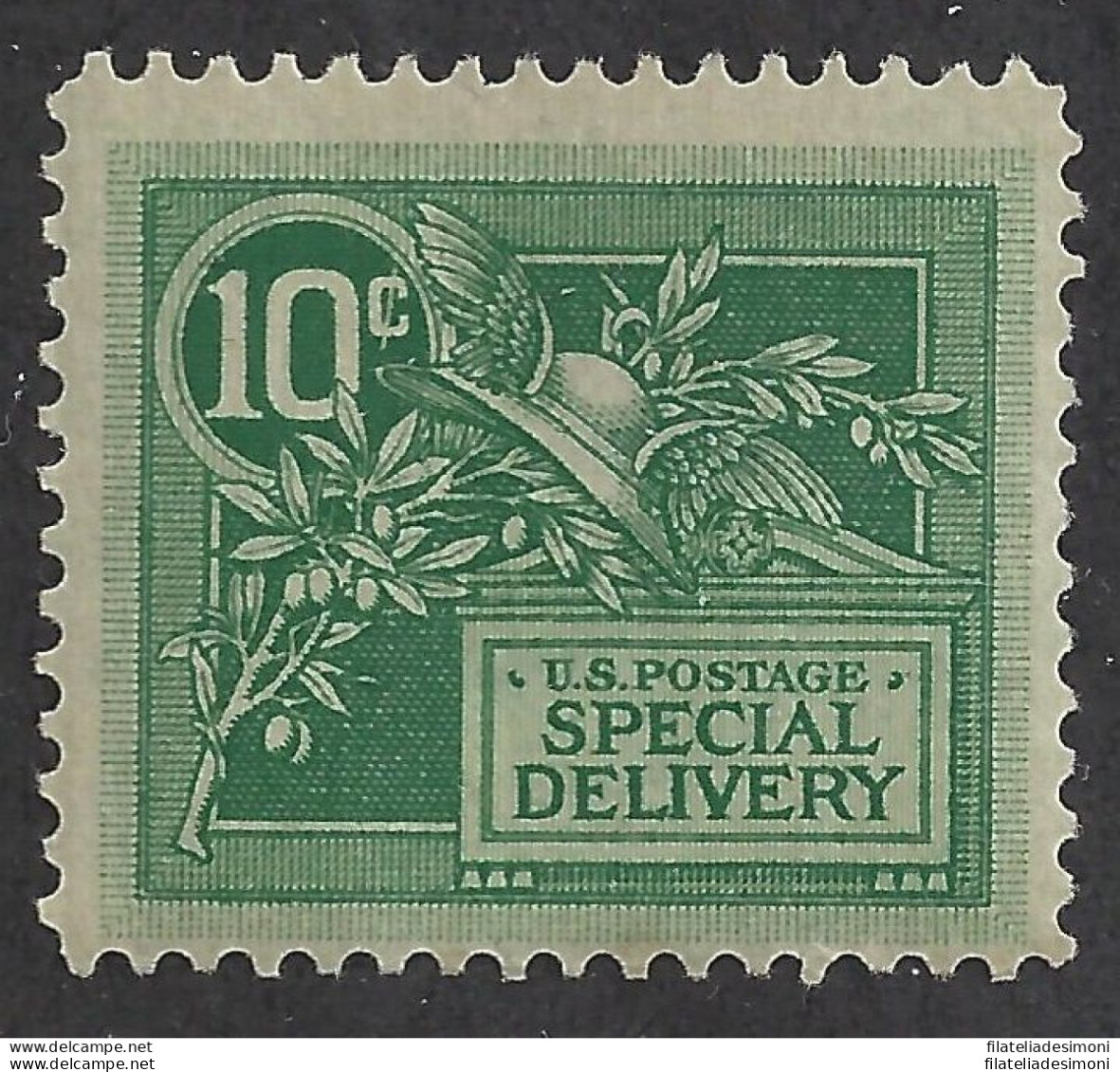 1908 Stati Uniti, Scott E7 10c. Green  MLH/* - Autres & Non Classés