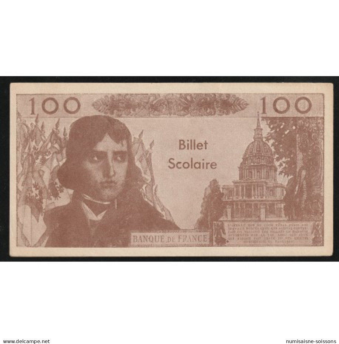 FRANCE - BILLET FACTICE - 100 FRANCS BONAPARTE - A USAGE SCOLAIRE - Specimen