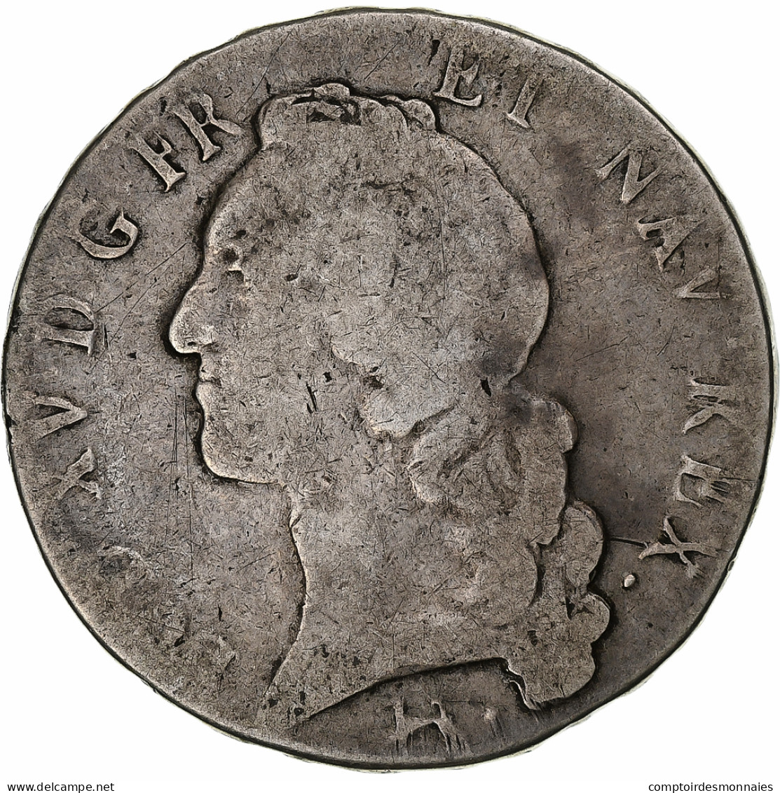 France, Louis XV, Écu Au Bandeau, 1749, Bayonne, Argent, TB, Gadoury:322 - 1715-1774 Luis XV El Bien Amado