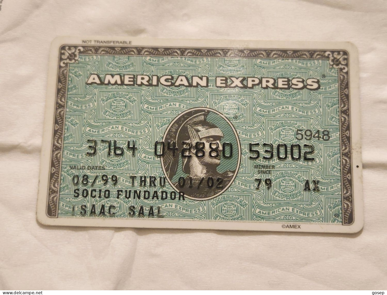 ISRAEL-American Express-(3764-042880-53002)-(8/99)-used Card - Tarjetas De Crédito (caducidad Min 10 Años)