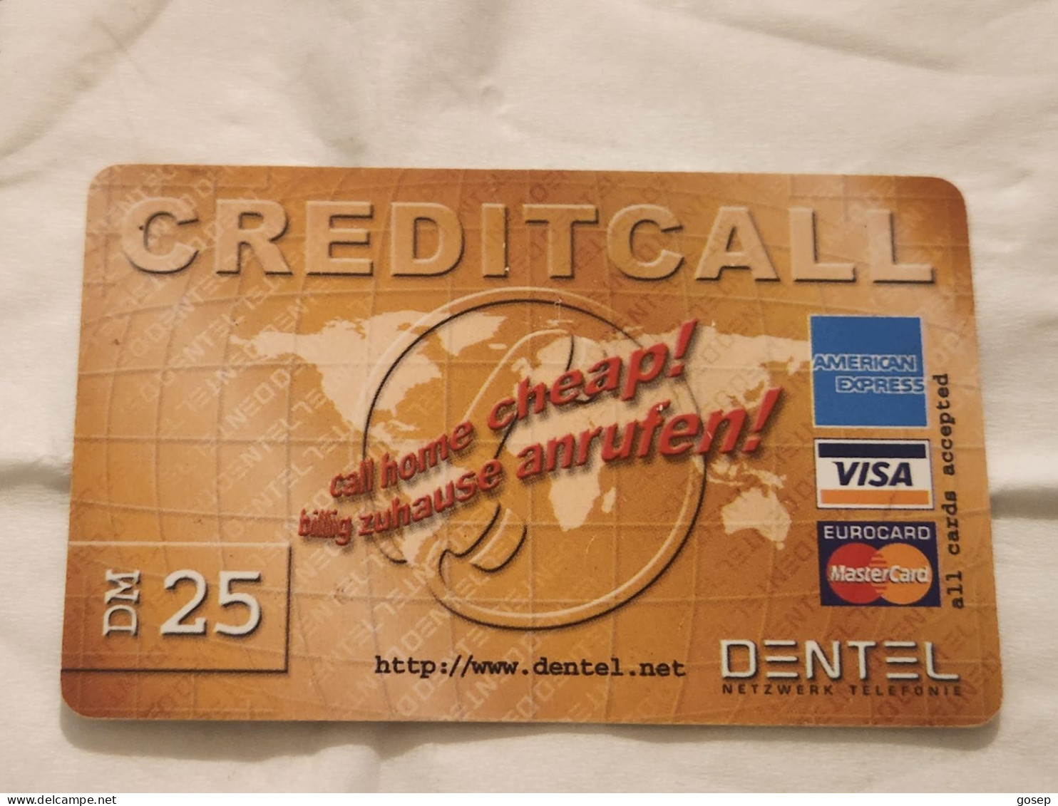 GERMANY-CREDIT CALL-(386-6674-924)-(1/11/12)-(25DM)-used Card - Credit Cards (Exp. Date Min. 10 Years)