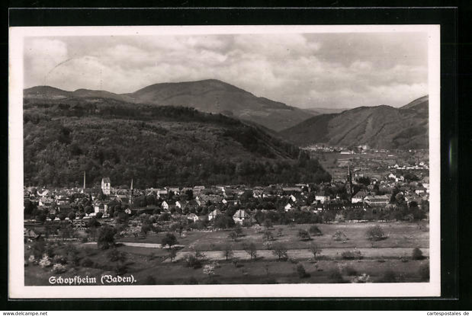 AK Schopfheim /Baden, Ort Vor Bergpanorama  - Schopfheim