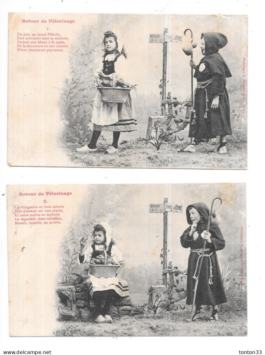 LOT De 5 CPA DOS SIMPLE De 1902 - RETOUR De PELERINAGE - Edit BERGERET - TOUL 5 - - 5 - 99 Cartoline