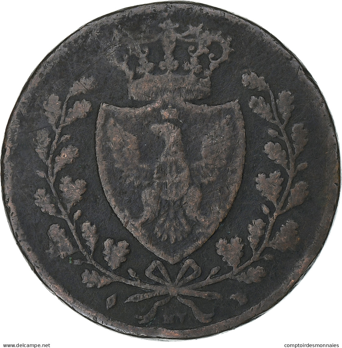 Italie, Carlo Felice, 5 Centesimi, 1826, Turin, Cuivre, TB+ - Emilie