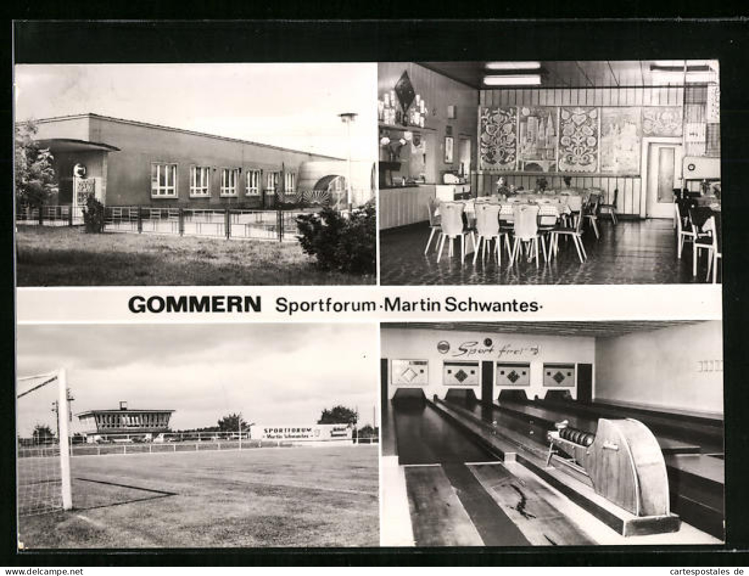 AK Gommern, Sportforum Martin Schwantes, Gaststätte Sportheim, Sportform Kegelbahn  - Gommern