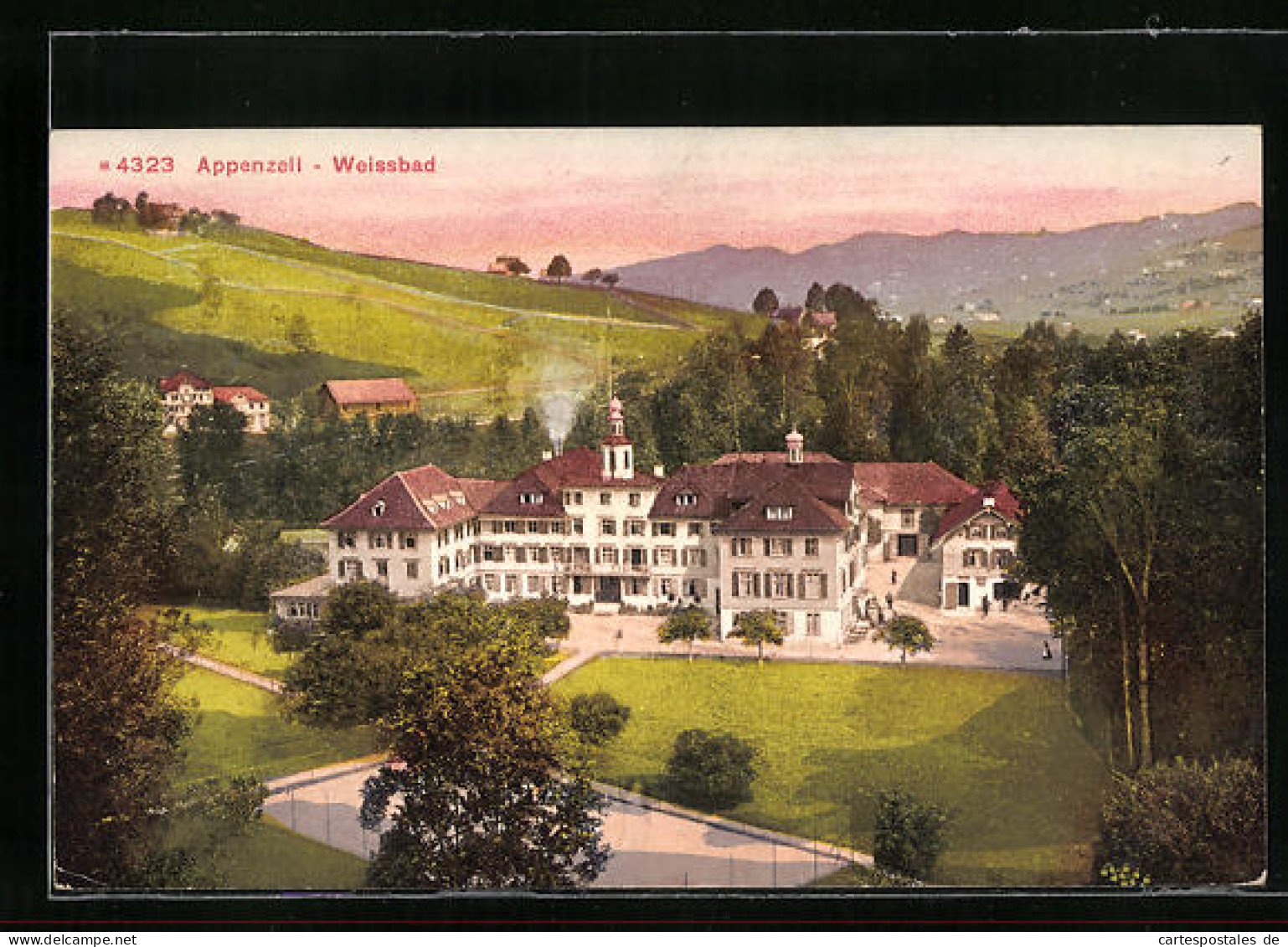 AK Weissbad, Totale Vom Hotel Kurhaus  - Weissbad 