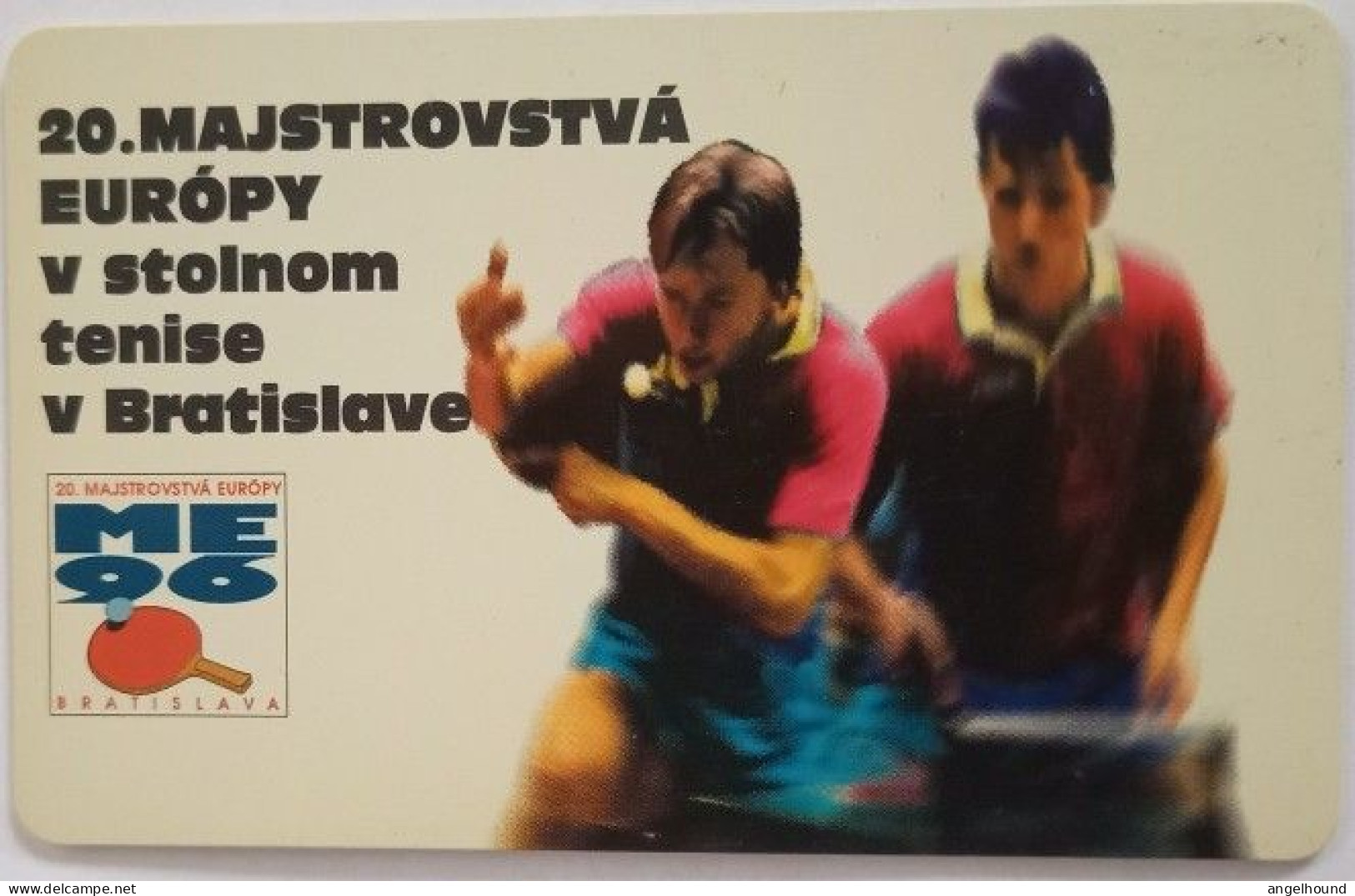 Slovakia 75 Units Chip Card - 20th European Championships ' 96 In Table Tennis - Slovaquie