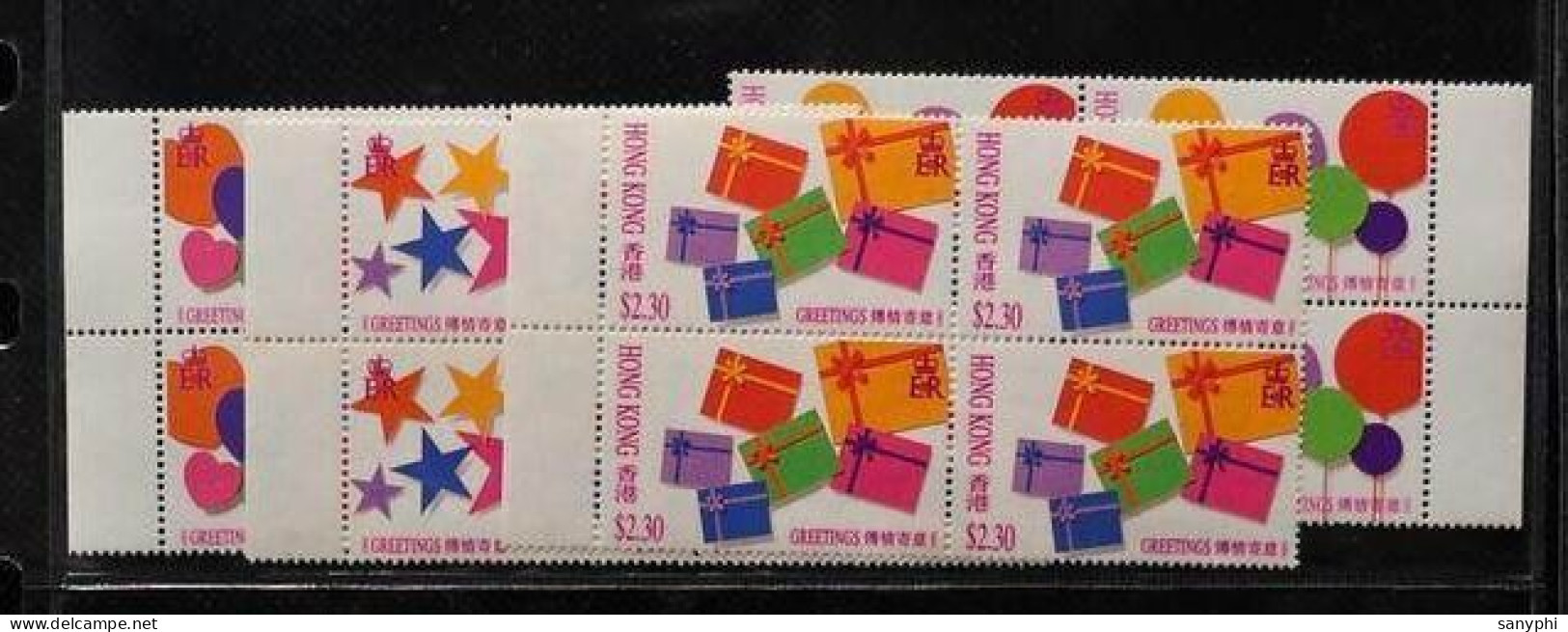 Hong Kong. Greetings Stamp Set. SG728/731. 1992. MNH BLK4 - Unused Stamps