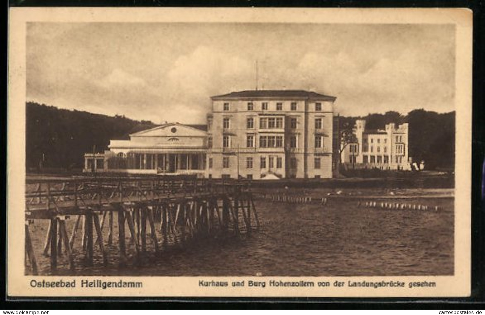 AK Heiligendamm / Ostseebad, Kurhaus Und Burg Hohenzollern Von Der Landungsbrücke Aus Gesehen  - Heiligendamm