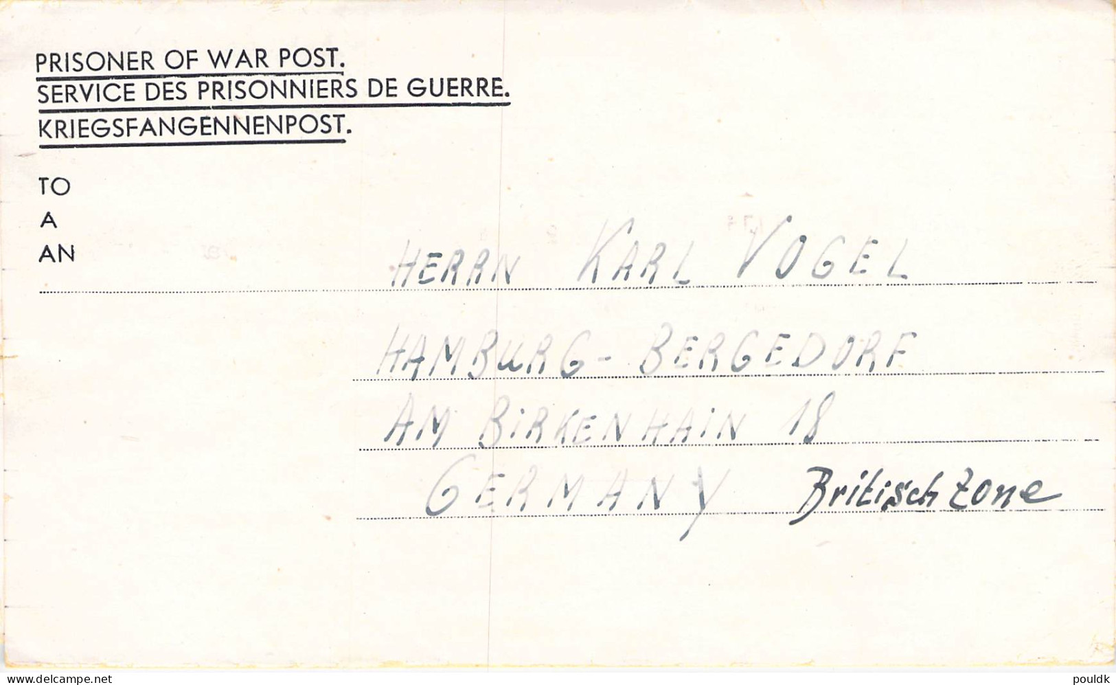 German Prisoner Of War Letter From Great Britain, POW Camp 122G Located Rayner's Lane, Harrow-on-the-Hill - Militares
