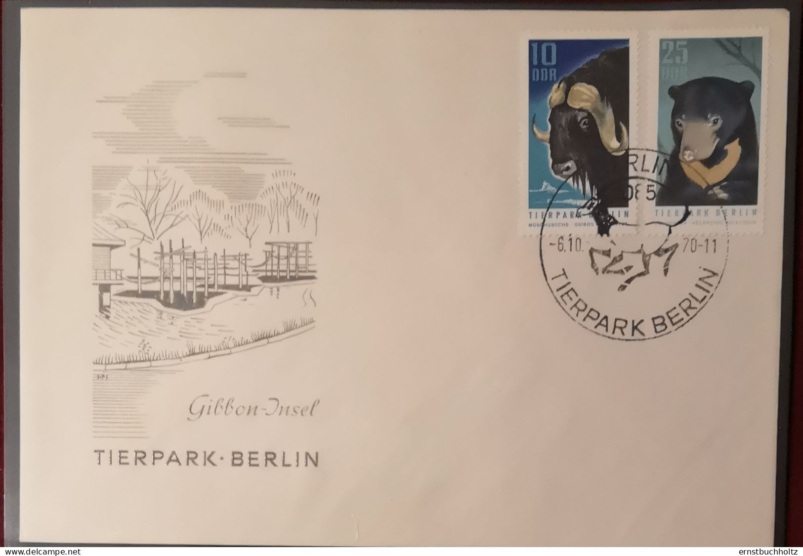 DDR 1970 Werbebrief Tierpark Berlin Mi 1617 + 1620 SSt Antilope - Lettres & Documents