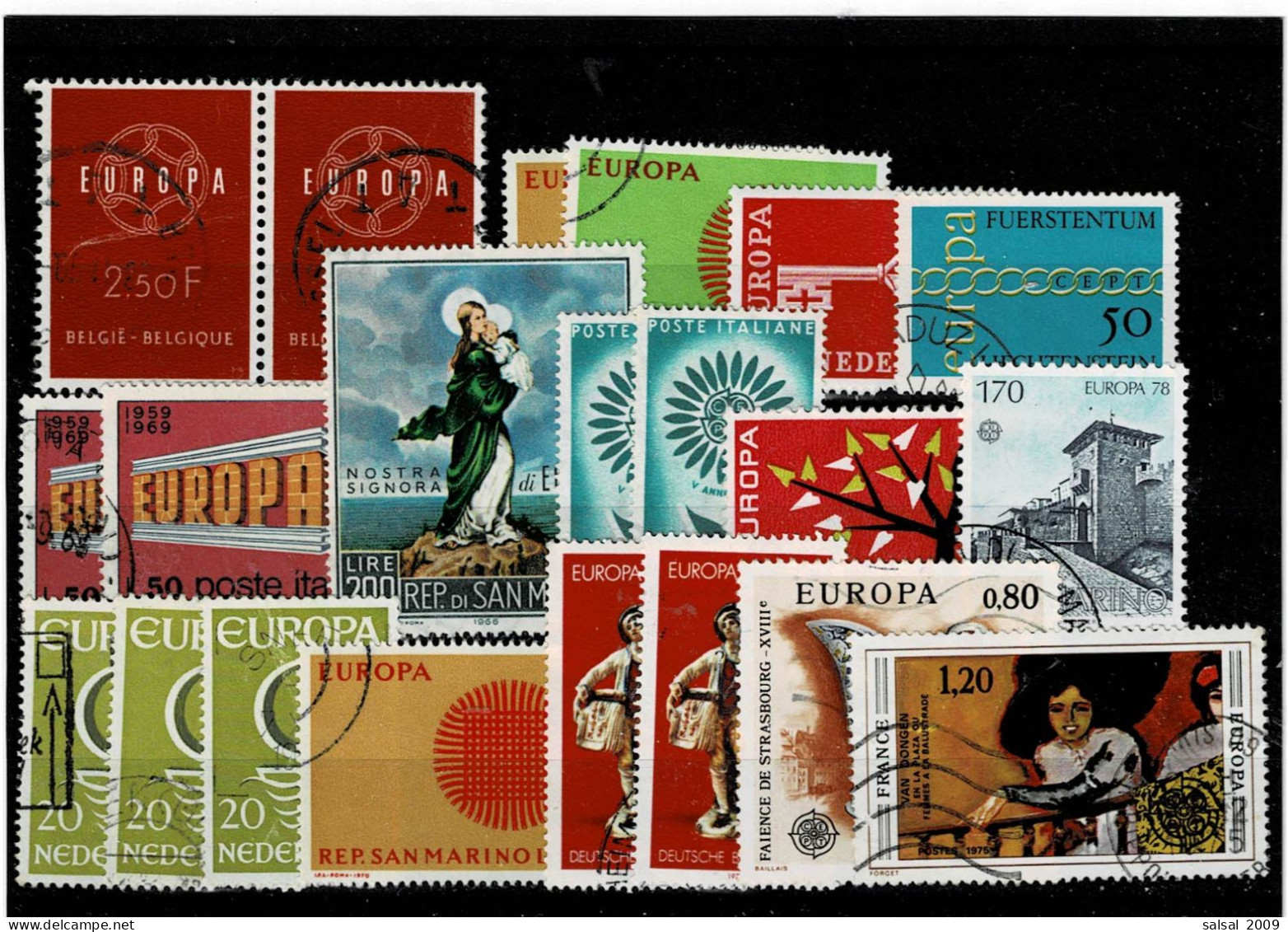 TEMATICA EUROPA ,21 Pezzi Usati ,qualita Ottima - 1959