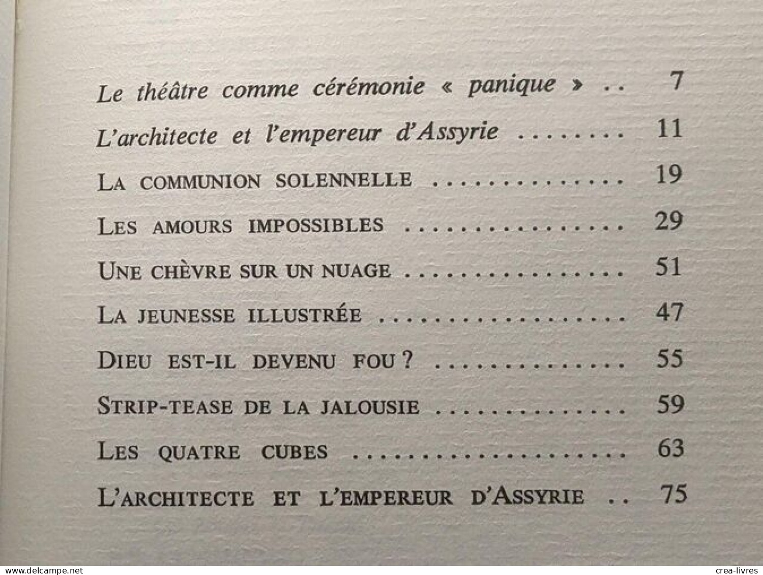 Théâtre Panique L'architecte Et L'empereur D'Assyrie - French Authors